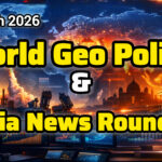 Shah Times world map newsroom illustration showing global geopolitical and economic developments