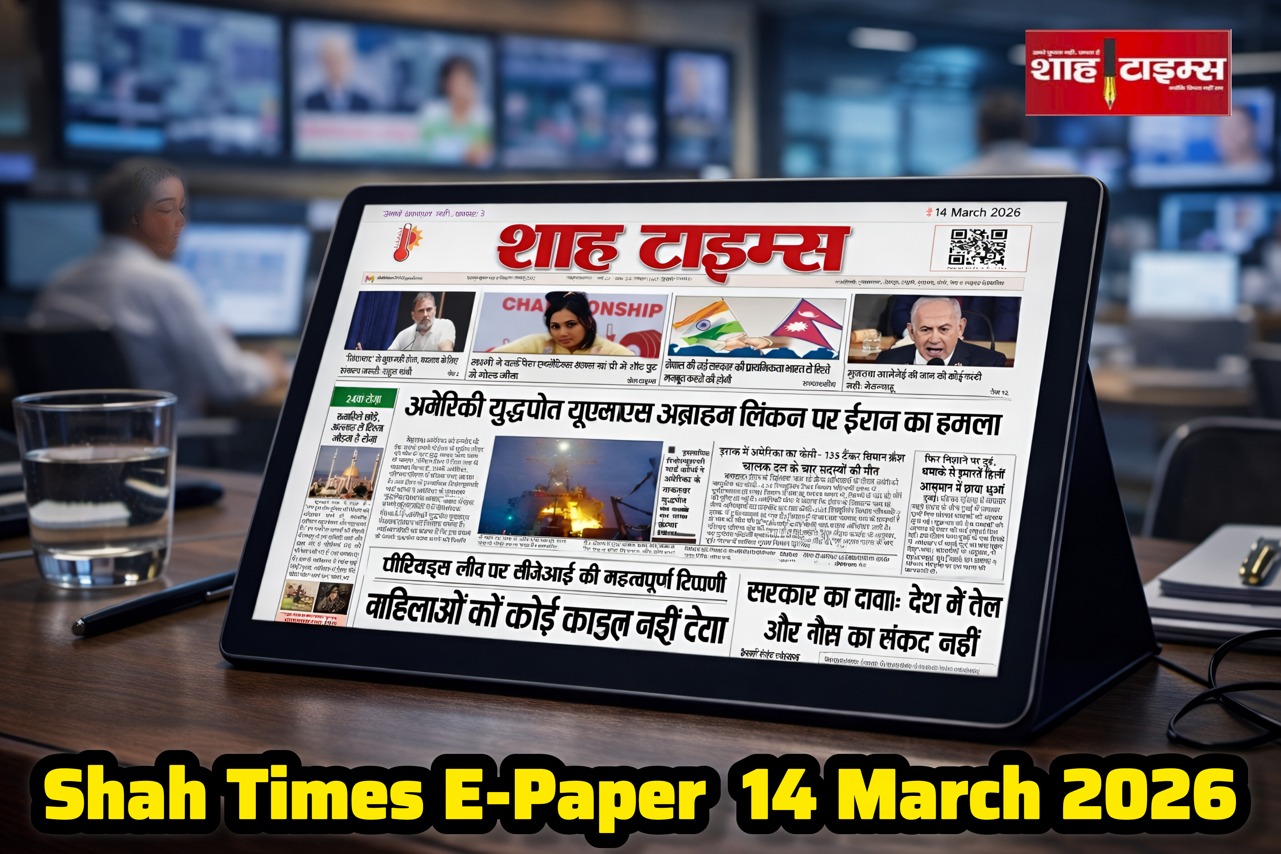 शाह टाइम्स 14 मार्च 2026: आज की बड़ी खबरें । देश-दुनिया,राजनीति और ग्लोबल अपडेट