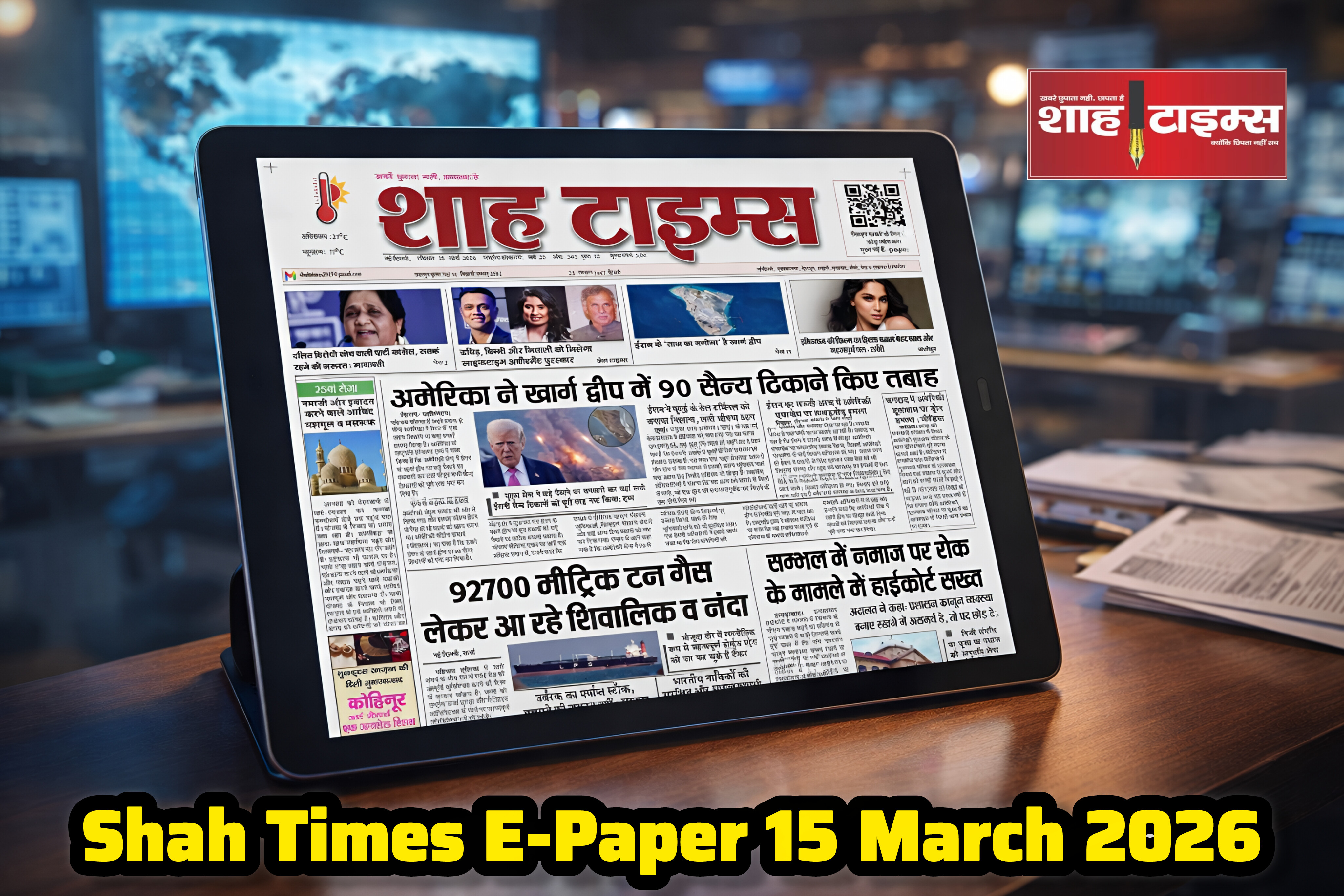 Shah Times E-Paper: आज की बड़ी खबरें | 15 March 2026