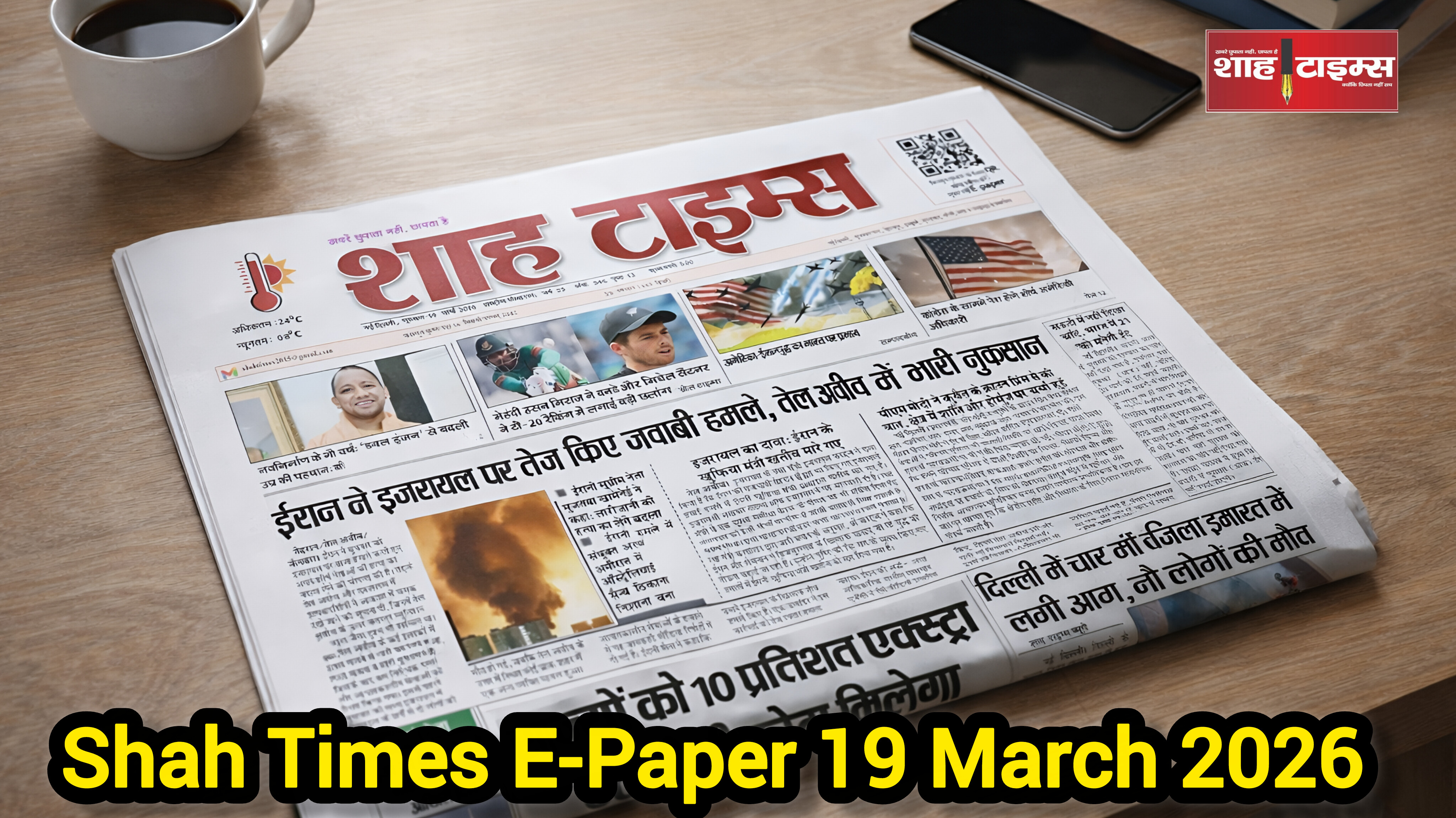 शाह टाइम्स ई-पेपर, 19 मार्च 2026 : आज की बड़ी खबरें, राजनीति, मौसम और ग्लोबल अपडेट्स एक नजर में