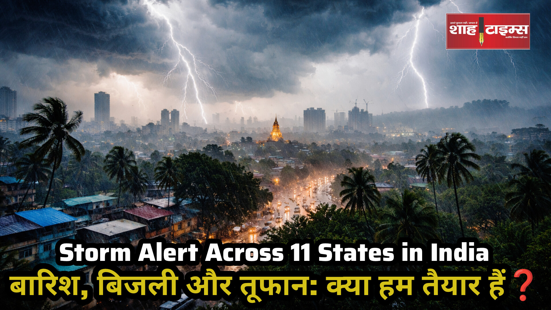 IMD अलर्ट: 11 राज्यों में तूफानी बारिश का खतरा