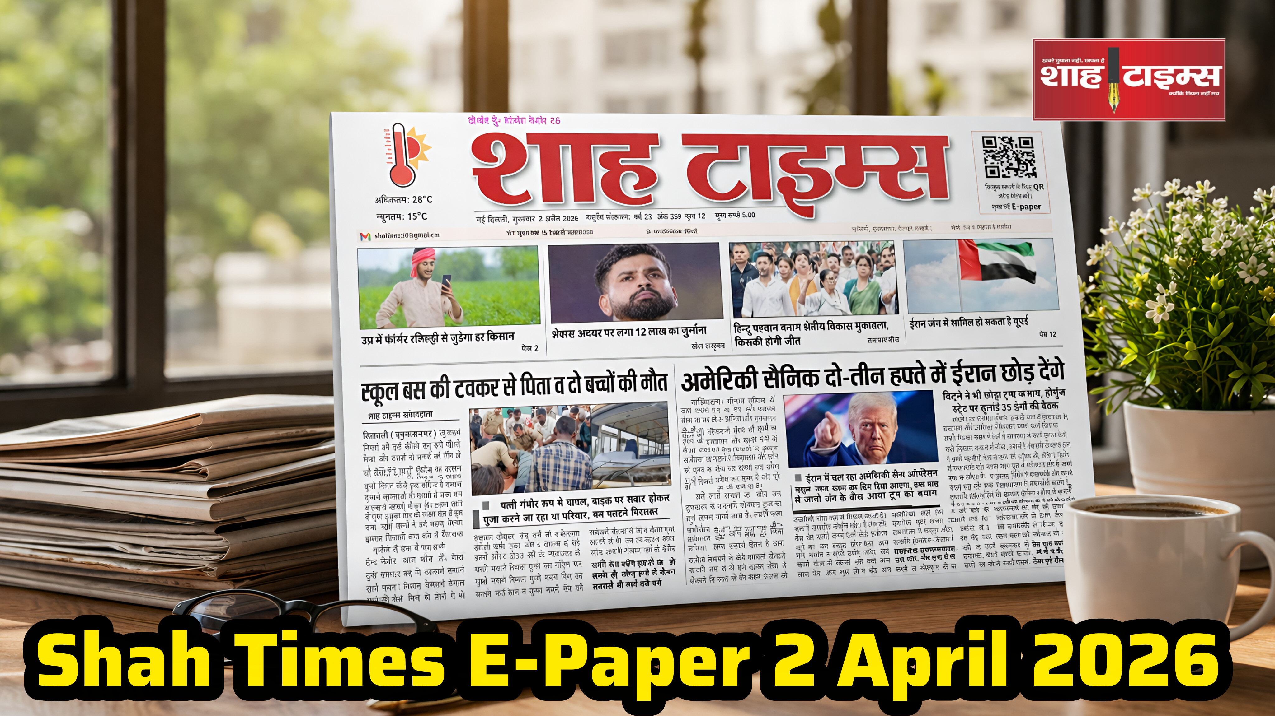 Shah Times 2 April 2026: आज की बड़ी खबरें, राजनीति से मौसम तक