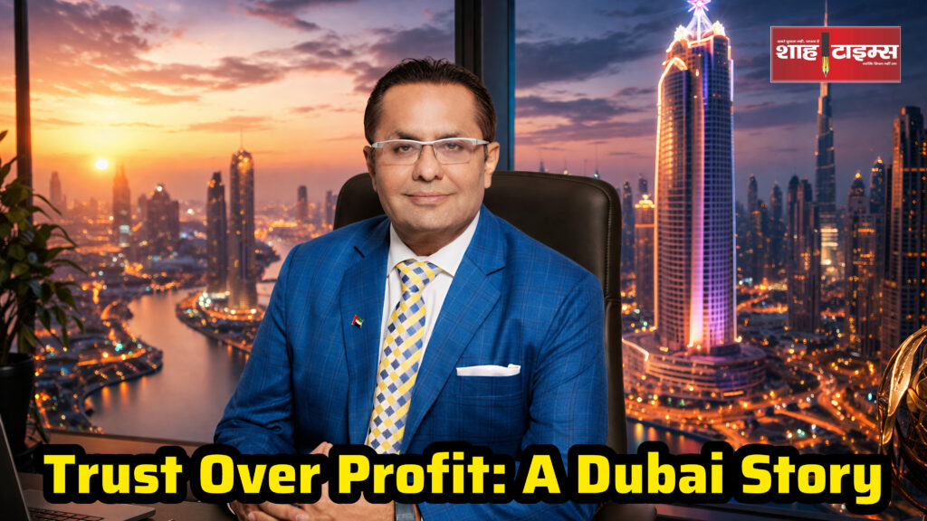 Dubai skyline with business leader representing job security Shah Times