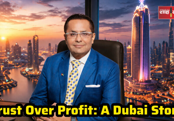 Dubai skyline with business leader representing job security Shah Times