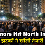 People gather outside buildings after earthquake tremors in North India | Shah Times