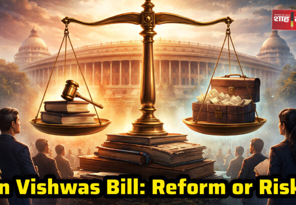 Jan Vishwas Bill discussion on legal reform and governance Shah Times