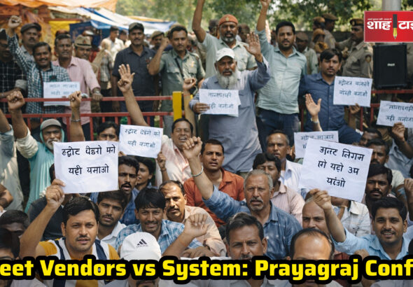 Street vendors roadside shops protest urban eviction Shah Times