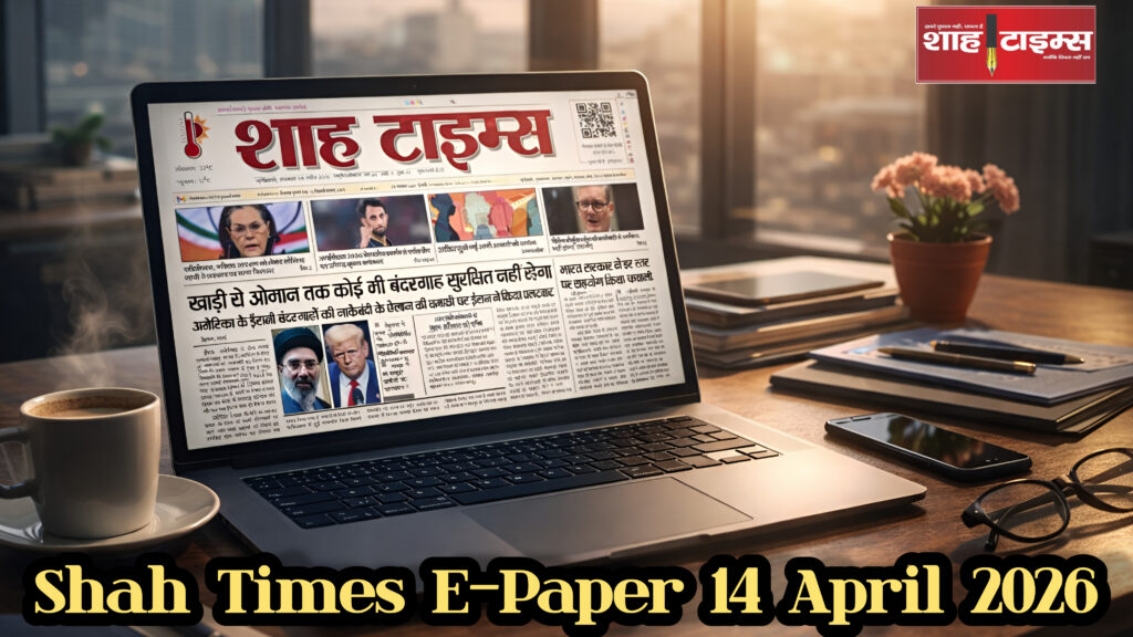 शाह टाइम्स ई-पेपर का 14 अप्रैल 2026 का प्रथम पृष्ठ।