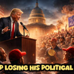 Donald Trump addressing supporters in a dramatic political setting – Shah Times