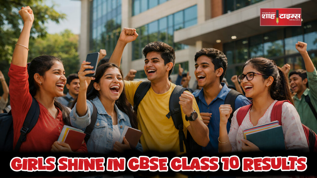 Students celebrating CBSE Class 10 Result 2026 – Shah Times
