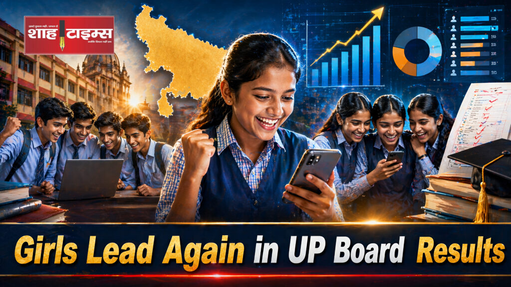 UP Board 10th Result 2026 students checking scores Shah Times