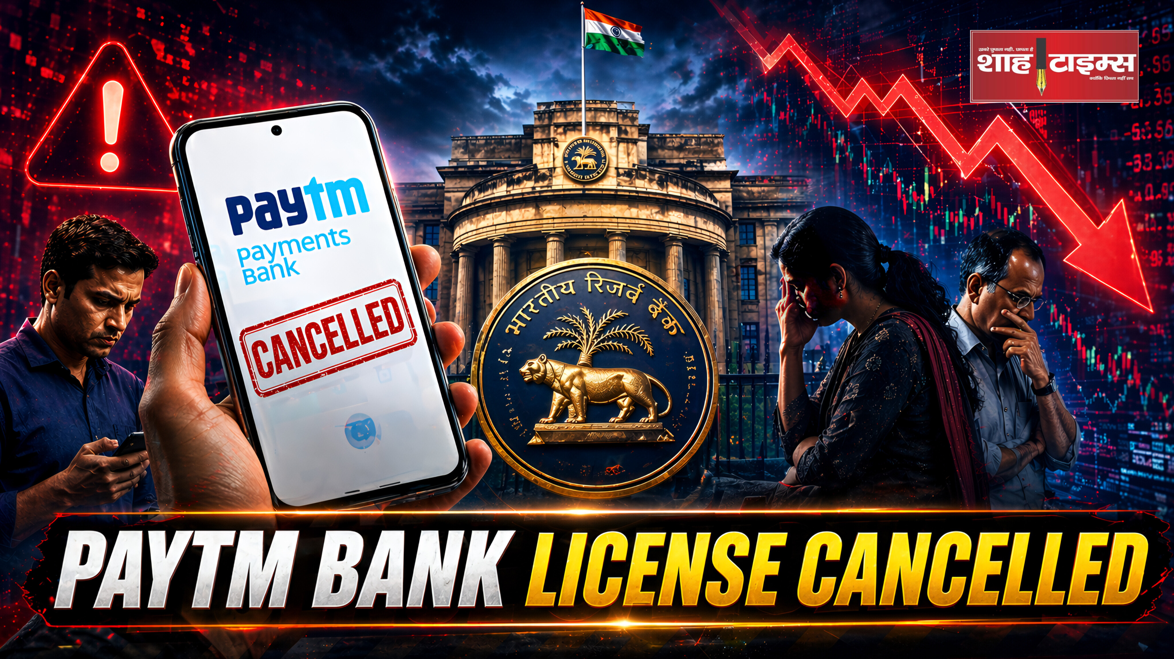 RBI का बड़ा कदम, Paytm पेमेंट्स बैंक का लाइसेंस रद्द