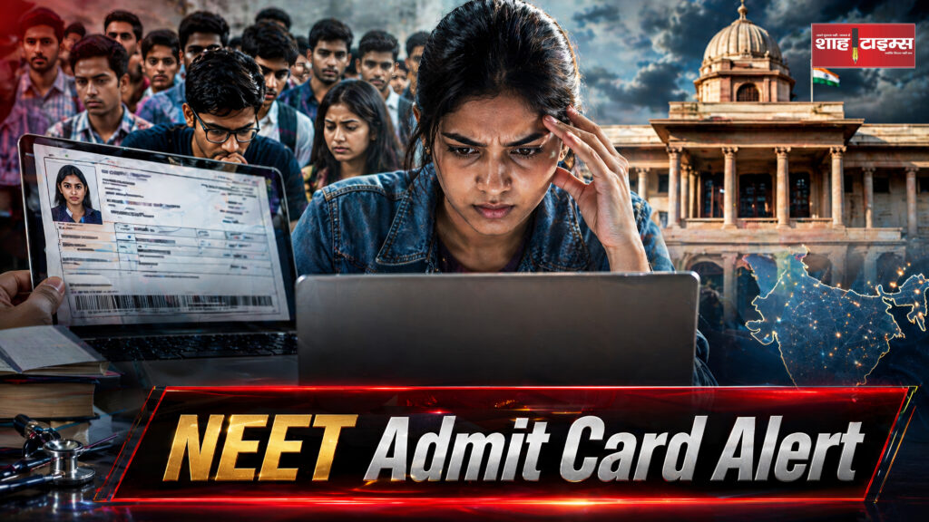 Students downloading NEET UG 2026 admit card online Shah Times https://neet.nta.nic.in/