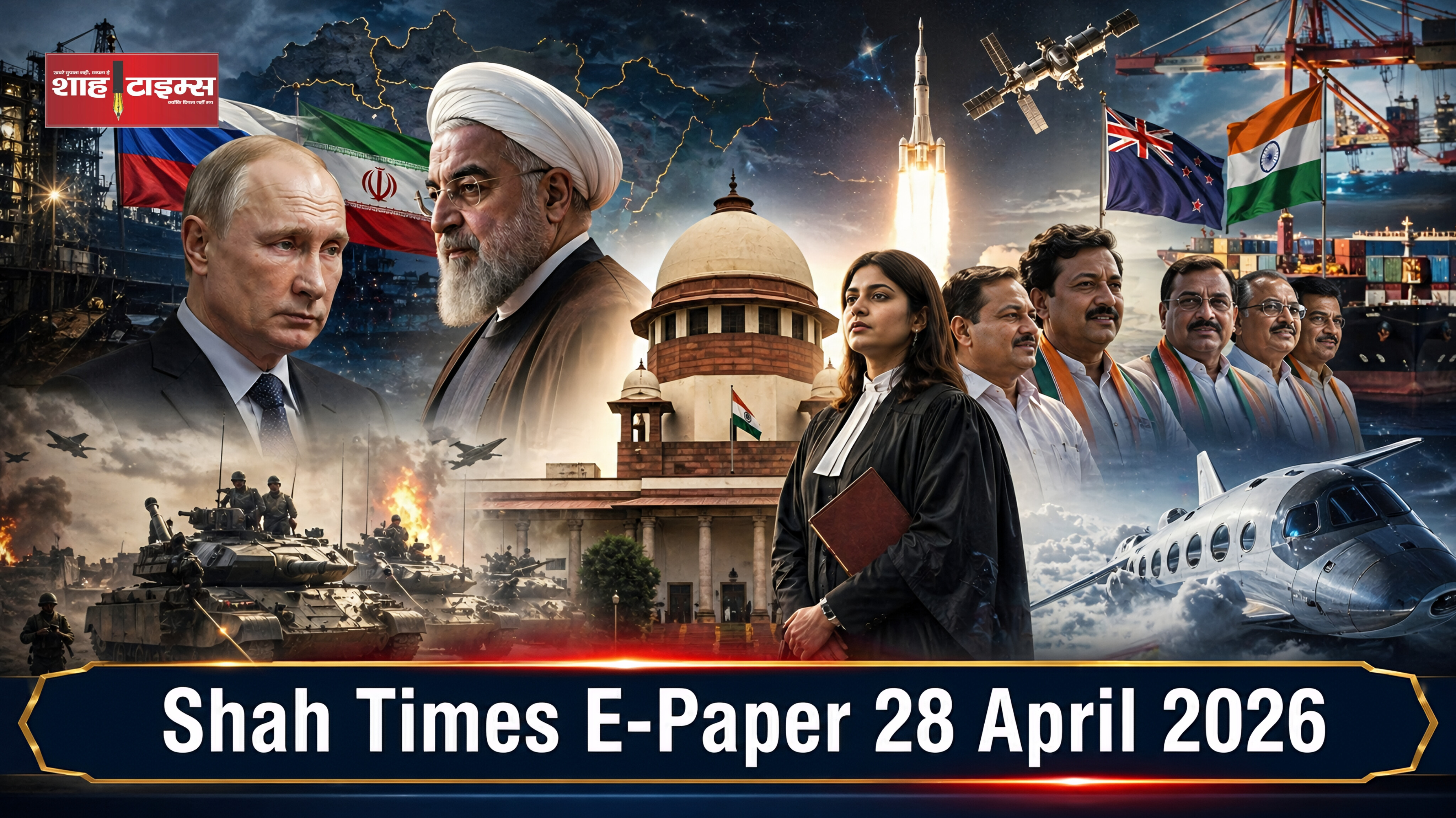 Shah Times E-Paper 28 April 2026: रूस-ईरान डील, AAP संकट से सुप्रीम सुनवाई तक बड़ी खबरें