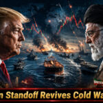 Shah Times graphic showing US Iran conflict Strait of Hormuz crisis