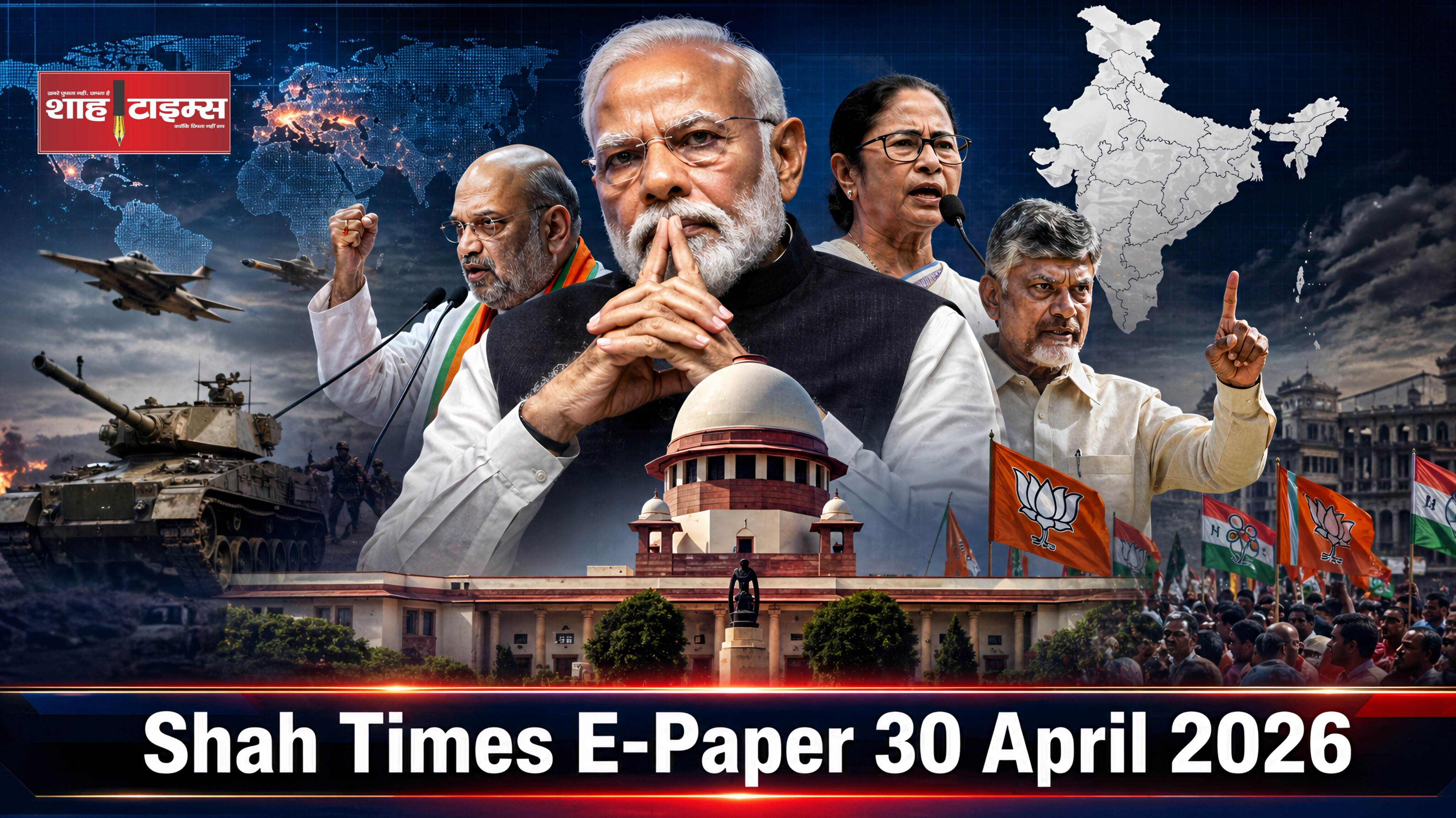 Shah Times E-Paper 30 April 2026: एग्जिट पोल से सियासी हलचल,चुनावी नतीजों से पहले इशारा