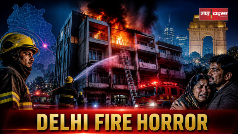 Shah Times Delhi fire accident building blaze Vivek Vihar emergency response