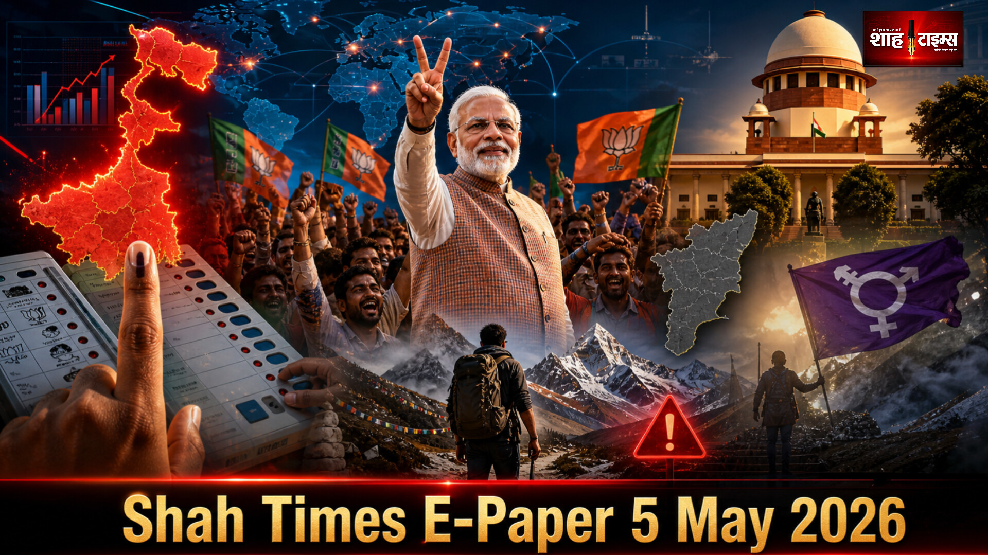 Shah Times E-Paper 5 May 2026: बंगाल-तमिलनाडु उलटफेर