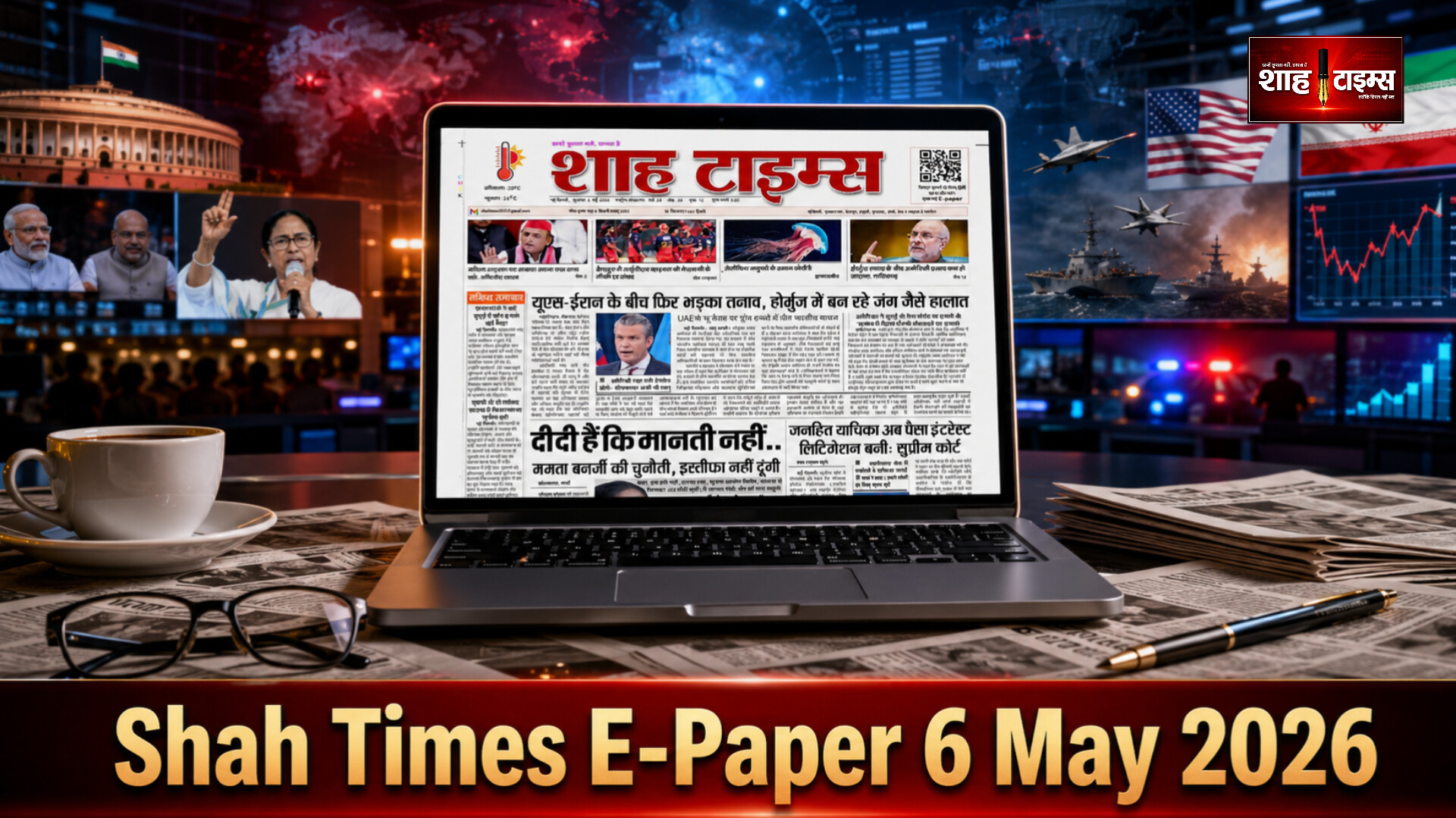 Shah Times E-Paper 6 May 2026: बंगाल राजनीति से होर्मुज संकट तक