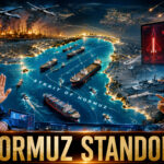 Shah Times cinematic newsroom thumbnail featuring Donald Trump, Iranian military commanders, oil tankers, naval ships and Strait of Hormuz geopolitical crisis visuals.