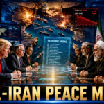 Donald Trump and Iranian officials during geopolitical tension talks in Middle East crisis