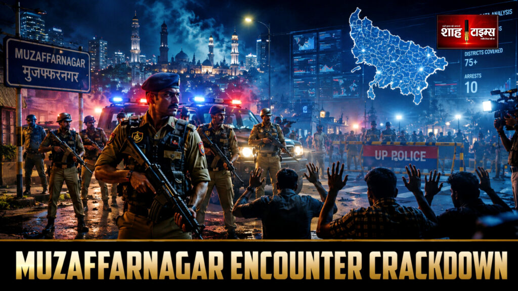 Shah Times coverage on Muzaffarnagar Police crackdown and multiple encounters in Uttar Pradesh