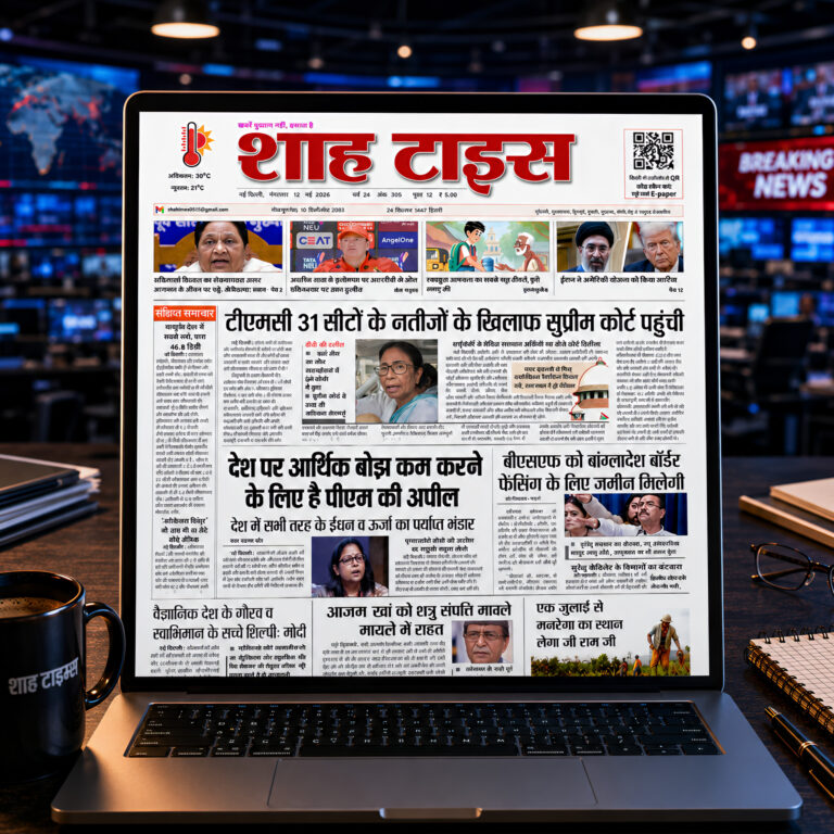 Shah Times E-Paper 12 May 2026 की प्रमुख राष्ट्रीय, राजनीतिक और आर्थिक खबरें
