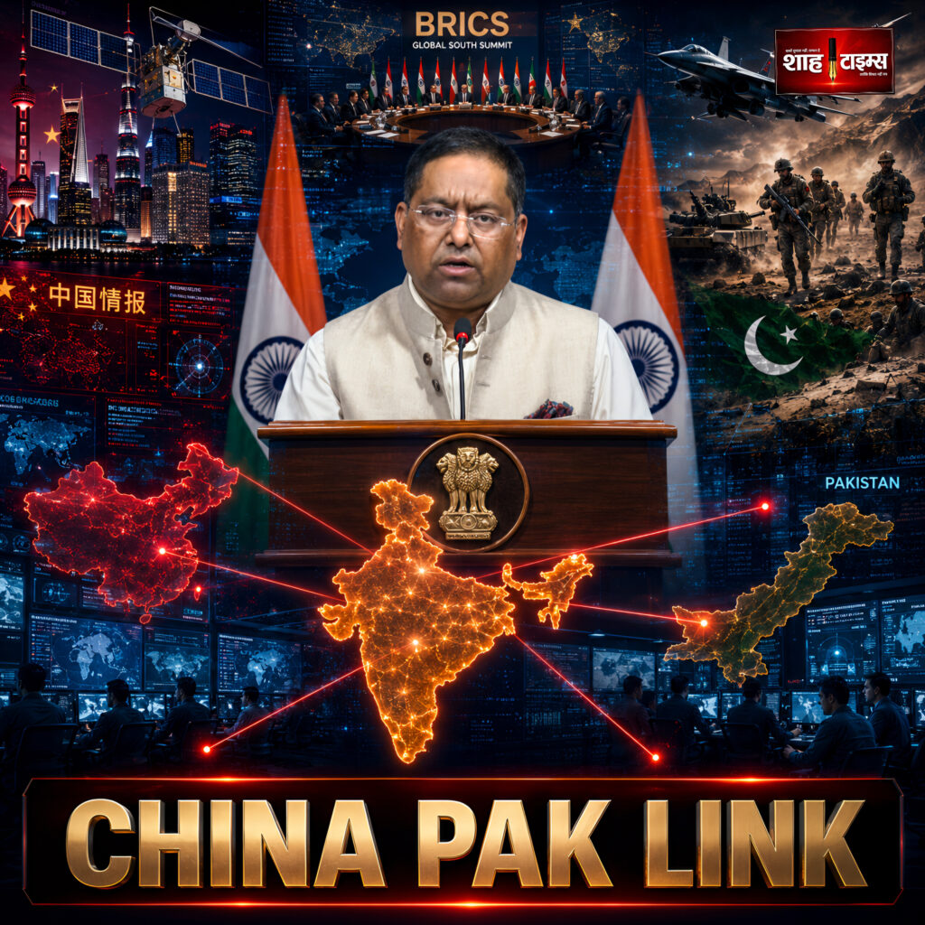 Shah Times visual showing India China Pakistan strategic tension during Operation Sindoor
