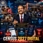 Shah Times digital census campaign visual showing Muzaffarnagar Self Enumeration 2027 process