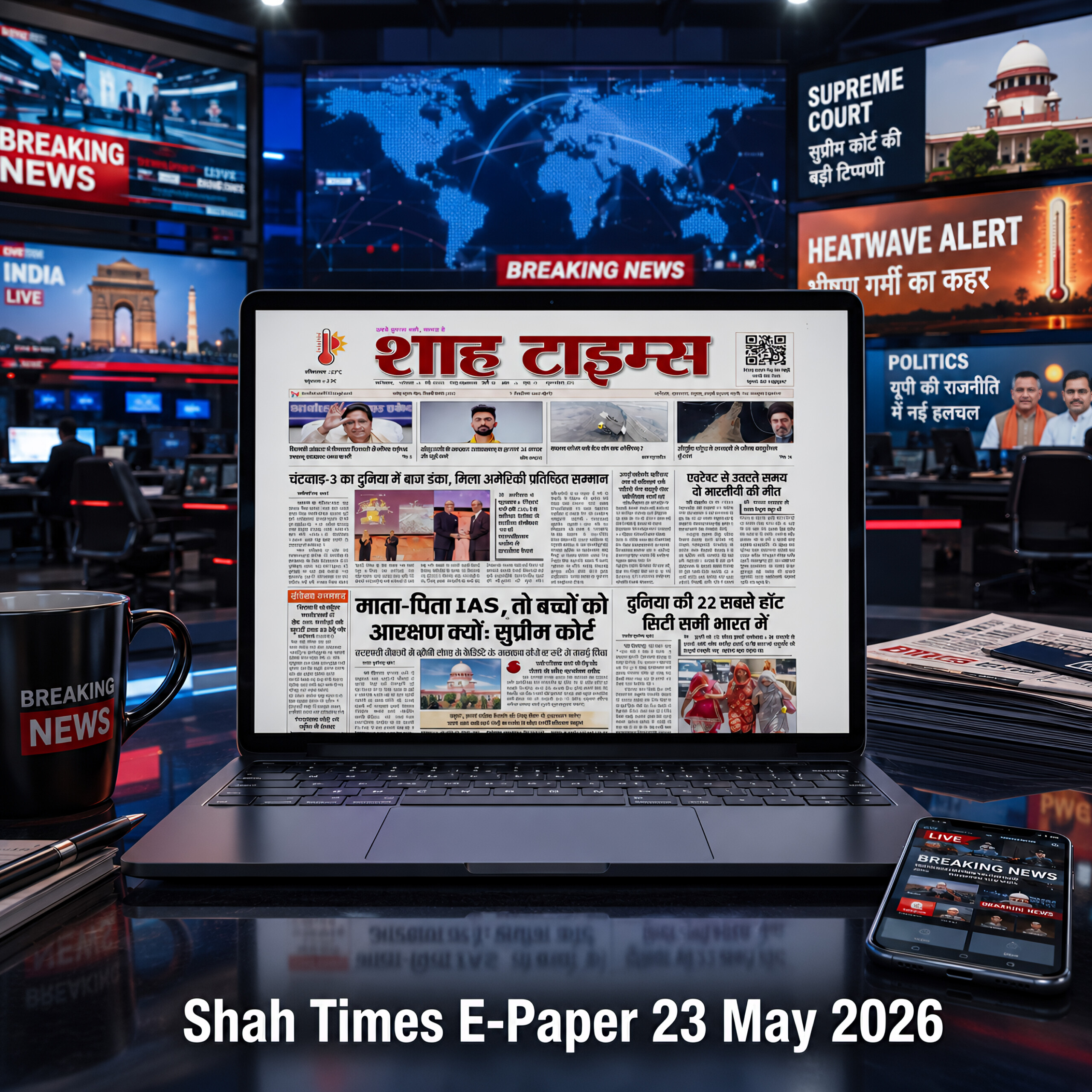 शाह टाइम्स ई-पेपर, 23 मई 2026: सुप्रीम कोर्ट से हीटवेव तक