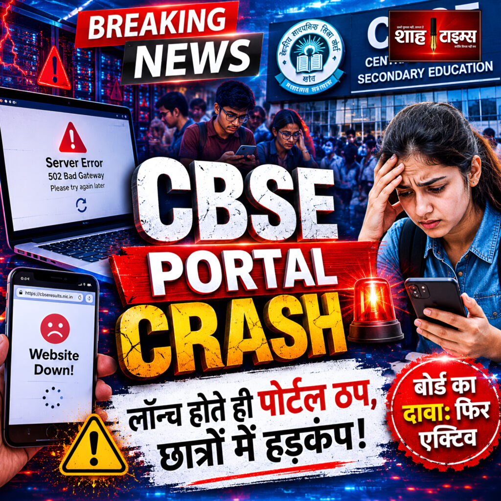 CBSE 12th revaluation portal crash technical error Shah Times news