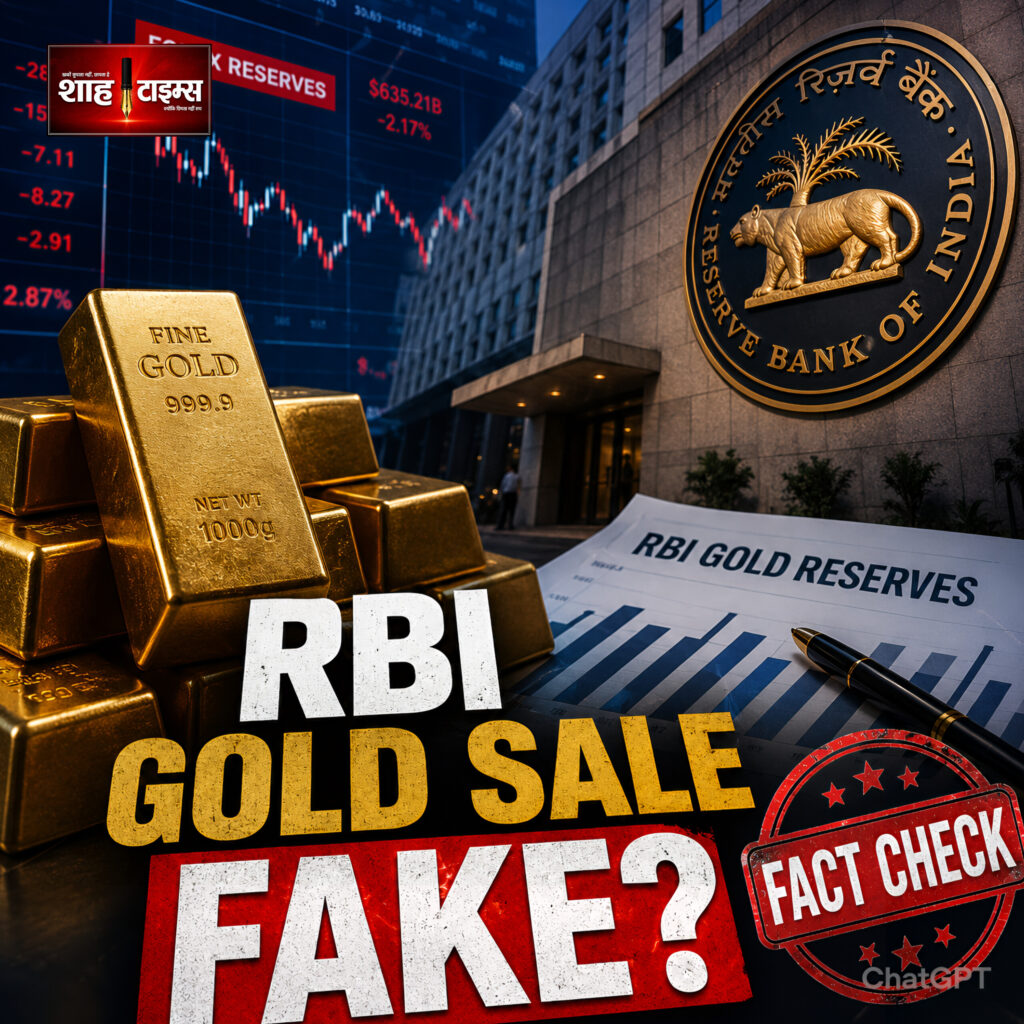 Shah Times analysis on RBI gold reserve controversy and PIB fact check.