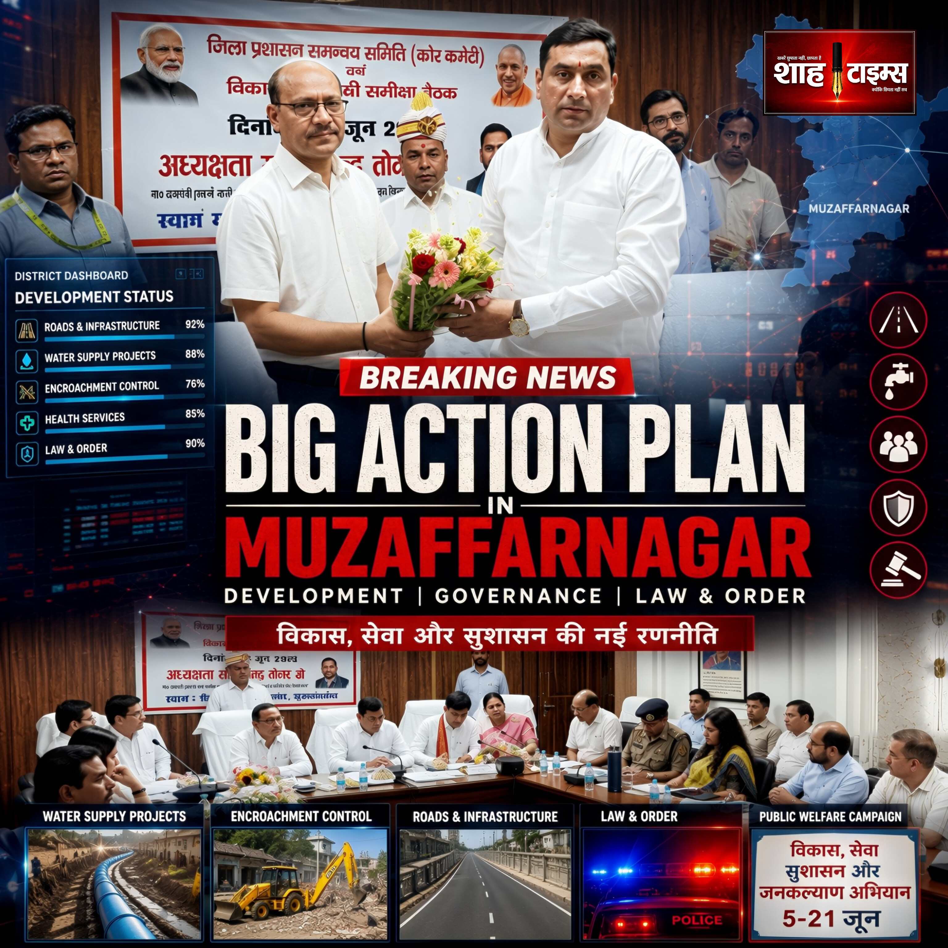 मुजफ्फरनगर समीक्षा बैठक: डॉ. सोमेंद्र तोमर ने अफसरों को दी सख्त चेतावनी