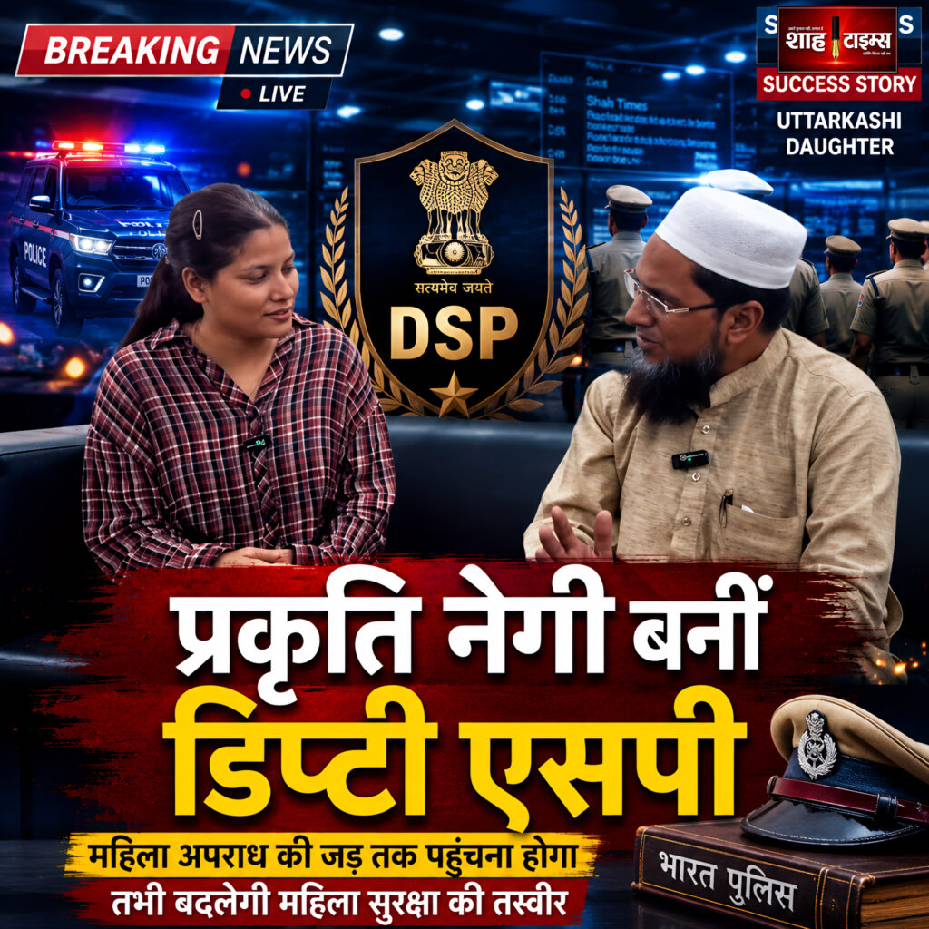 प्रकृति नेगी ने UKPSC में 10वीं रैंक हासिल की और डिप्टी SP बनीं। शाह टाइम्स का एक्सक्लूसिव एडिटोरियल।