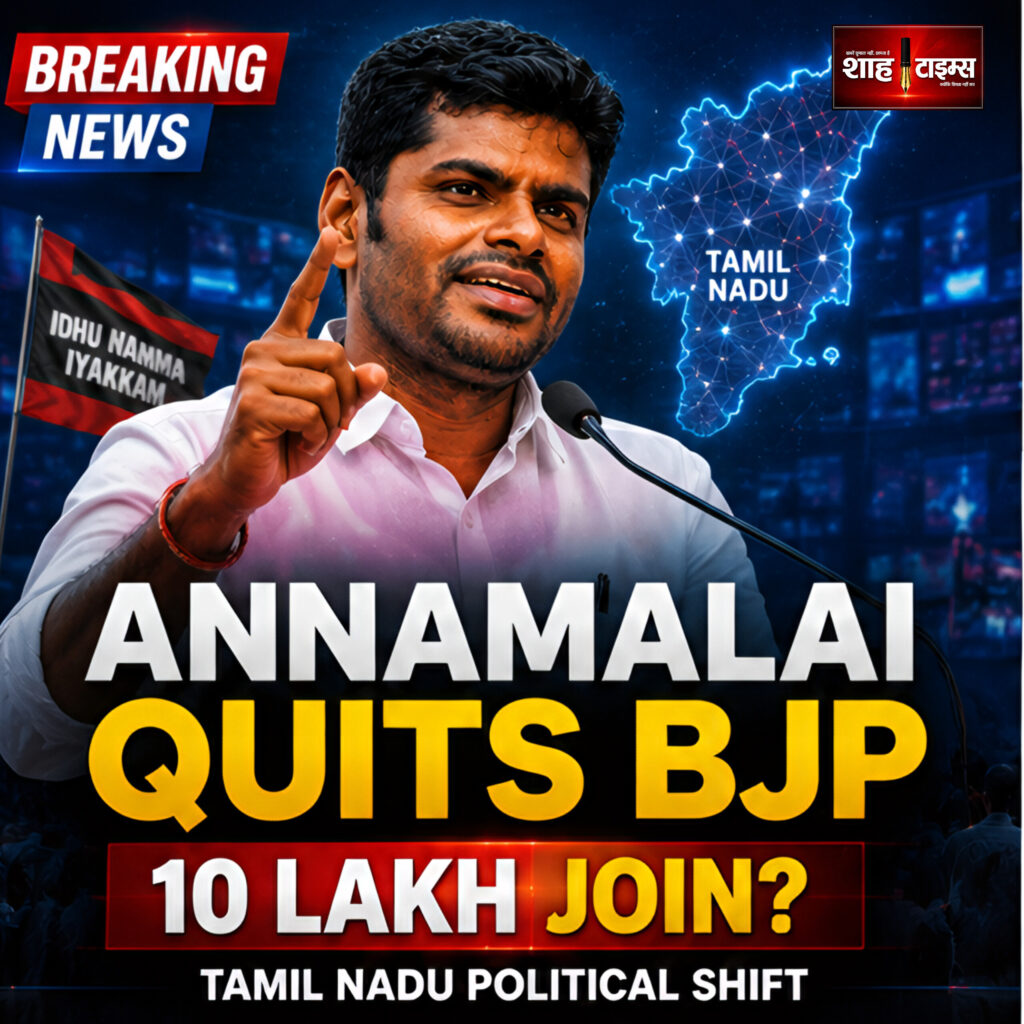 शाह टाइम्स का एडिटोरियल एनालिसिस, के अन्नामलाई के BJP से इस्तीफे और तमिलनाडु में इधु नम्मा इयक्कम के लॉन्च पर है।
