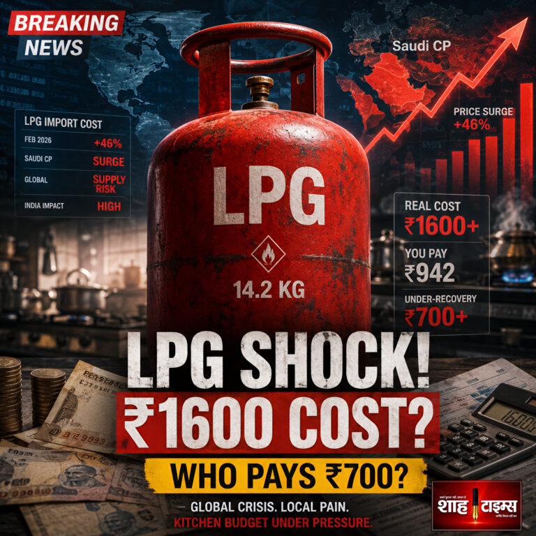 crisis impact. Image Alt Text: Shah Times LPG Cylinder Price Hike 2026 Editorial Analysis India
